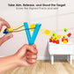 Ratna's Sharp Shooter with 6 Plastic Cup Targets & 4 Balls, Slingshot Catapult Gulel Power Blaster Archery for Kids 5+ Years