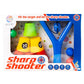 Ratna's Sharp Shooter with 6 Plastic Cup Targets & 4 Balls, Slingshot Catapult Gulel Power Blaster Archery for Kids 5+ Years