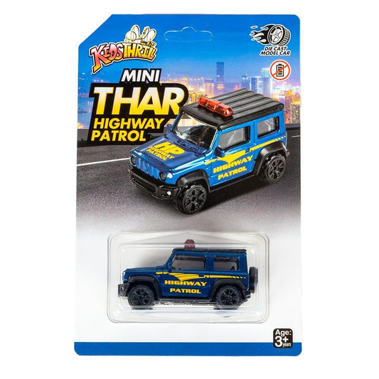 Ratna's Mini Thar Highway Patrol Diecast Model Toy Vehicle Jeep Car