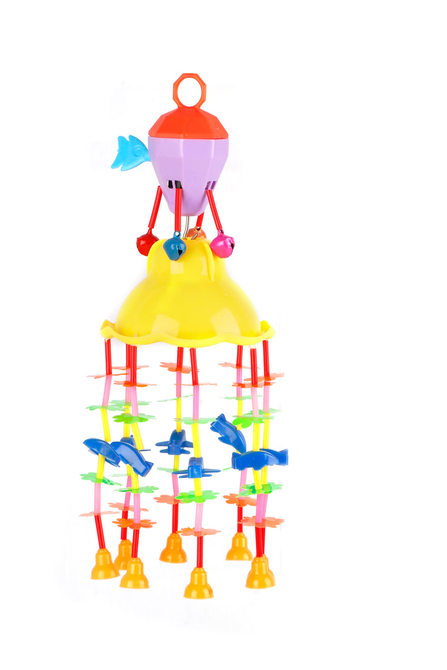 Ratna's Merry go Round for Infants no.11, Attachable to Cradle or Window, Soothing Music and Various Shapes for Developing Imagination and Thinking Skills (Multicolor)