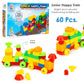 Ratna's Happy Train Junior Construction Set with Bright & Colourful Interlocking Building Blocks 60 pcs for Kids Ages 3+