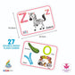 Clever Kids Alphabet Flash Card Double Sided, Preschool to Kindergarten, ABCs, Uppercase and Lowercase Letters, Spelling, Educational Learning for Kids 2 +