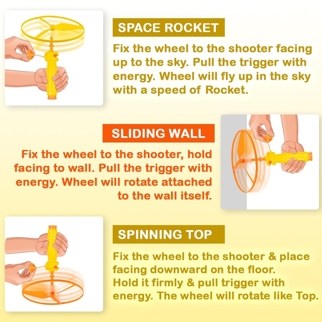 Ratna's Air Spinner Flies Upto 40 Feet High Spinnig Flying Toy for Outdoor Play for Kids