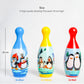 Ratna's Junior Penguin Bowling Set with 6 Pins & 1 Ball Toys Sports Game Gift for Kids