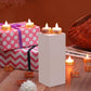 Rose Gold 12 Pcs Metal Tealight Candle Holder Round Stands for Pooja thali, Diwali Rangoli puja Room Decor, Events, Home, Living, Office Table, Diwali Decoration Indoor Outdoor Events
