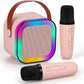 K12 Wireless Karaoke Dual mic with Speaker Bluetooth: Bluetooth-Enabled Wireless Karaoke Mic Speaker with Multiple Compatibility Modes, RGB Lighting, and Party POP Bluetooth