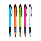 Uniball Air UBA188ELM 0.5mm Roller Ball Pen | Multicolour Body, Blue Ink - Pack of 5
