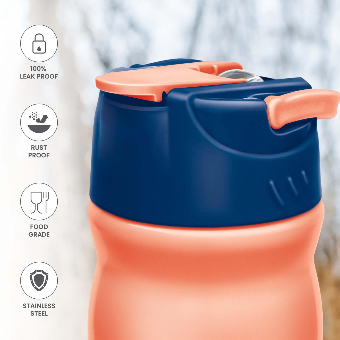 Milton Max 600 Water Bottle, 530 ml, 1 Piece | 100% Leak Proof | Office Bottle | Gym Bottle | Yoga Bottle | Home | Kitchen | Hiking | Treking Bottle | Travel Bottle