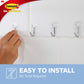 3M Command Small Clear Wire Wall Hooks, Up To 225Gms, Holds Strongly, Reusable, Adhesive Hooks For Wall, Multi-Surface Damage Free Hooks For Hanging Transparent, 3Hooks, 4 Strips - Plastic
