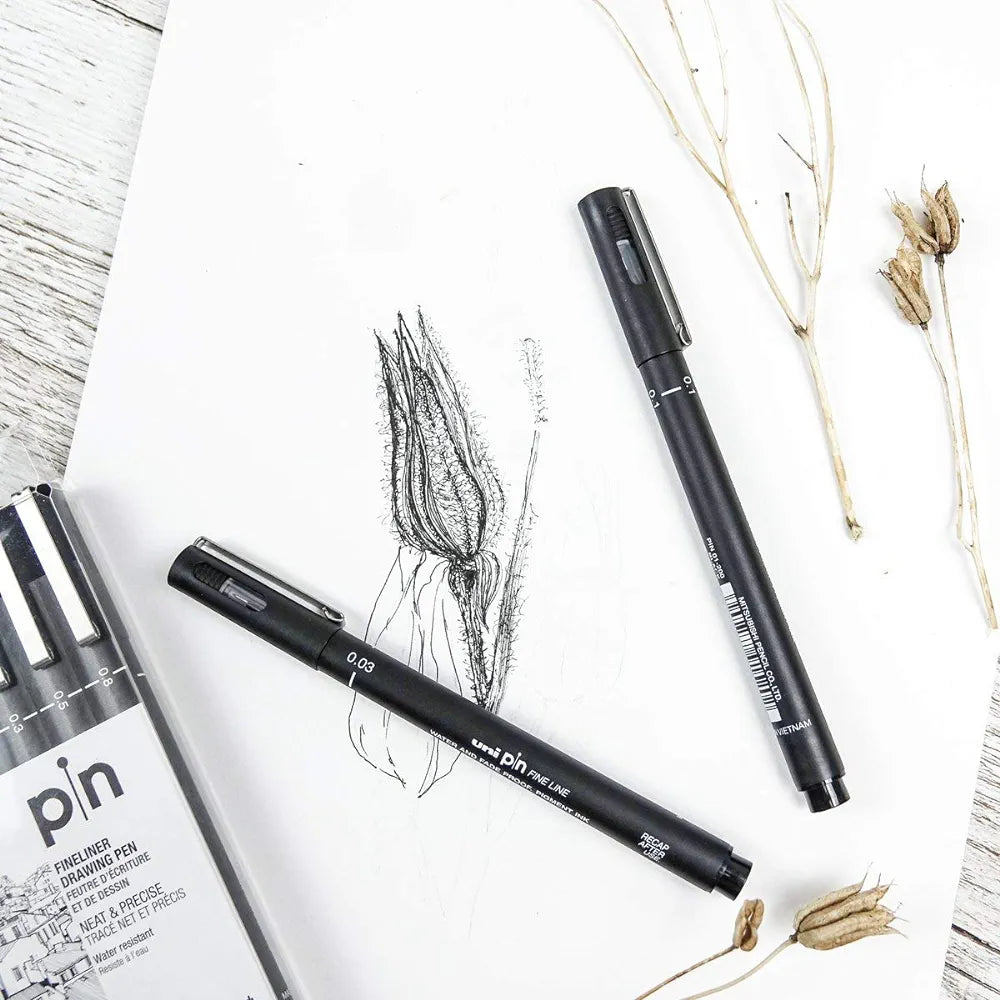 Uni Pin 0.3mm Fine Line Drawing Pen Black | Buy At Spark Star Ballito