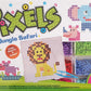 Ekta Plastic Beads Pixels Jungle Safari Fridge Magnets Badges Making Kit for Children Creativity, Multicolour Above The Age of 5 Years