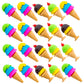 Cone Mini 3D Food Erasers Small Eraser Eggs Pencils for Kids Food TPR Accessories Pencil Portable Pencil Erasers ice Cream Student Dessert Puzzle Kids Toys