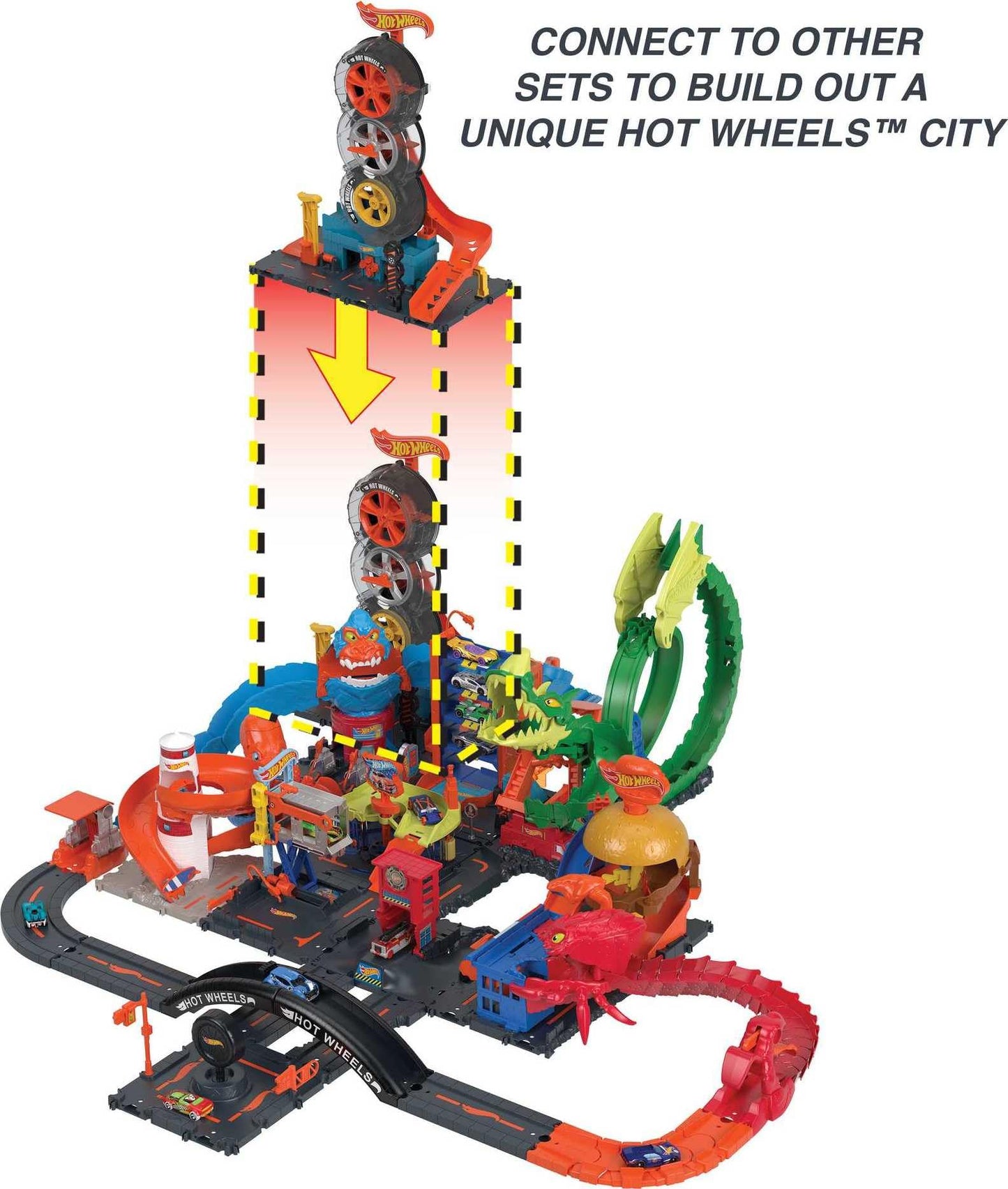 Hot Wheels City Super Twist Tire Shop Playset and Car