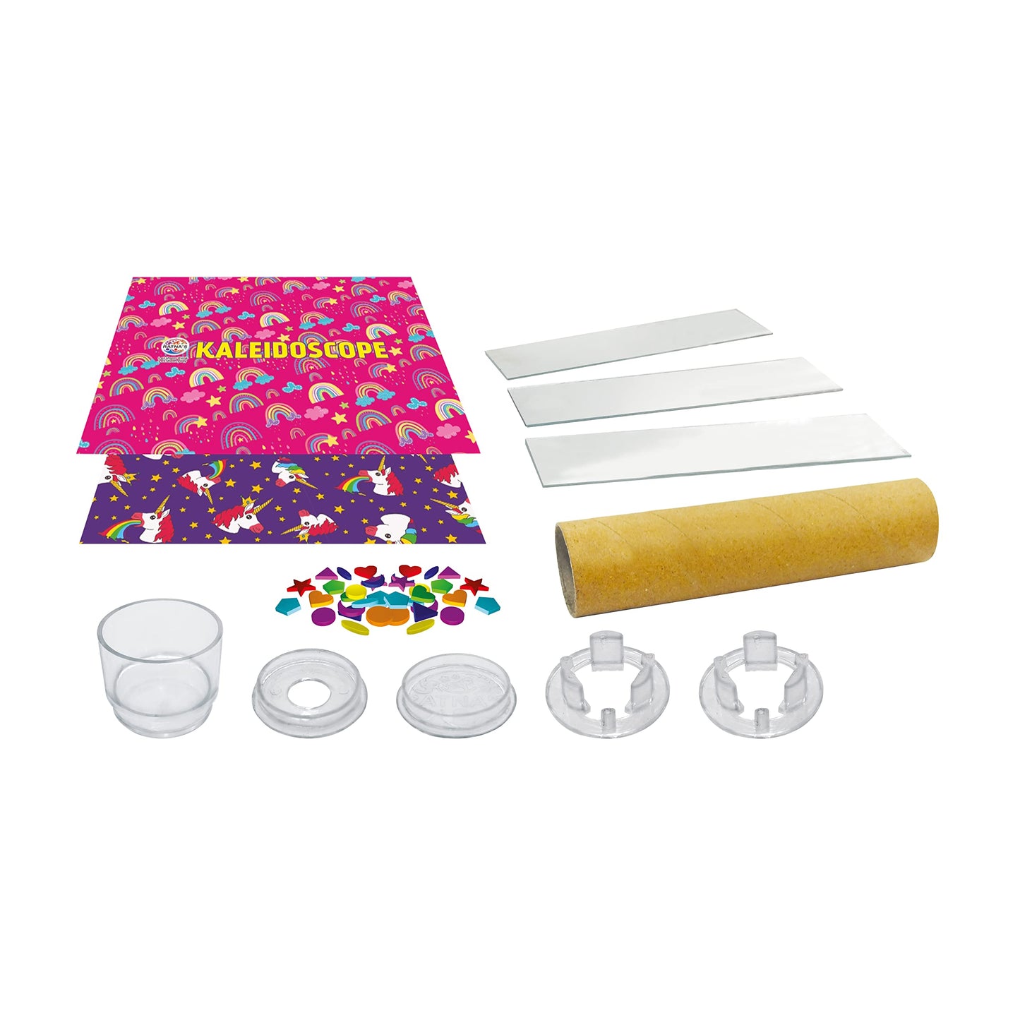 Ratna's Unicorn Kaleidoscope Making DIY Kit to Create Beautiful Patterns, Magical Educational Fun Birthday Gifts Toys for Kids 3+ Years