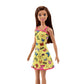 Barbie Doll (11.5 inches) with Colorful Butterfly Logo Print Yellow Dress & Strappy Heels, Great Gift for Ages 3 Years Old & Up