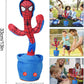Spiderman Dancing Cactus, Talking Cactus, Plush Cactus Toy, Dance and Repeat Your Voice, with Song, with USB Charging, Dancing Cactus is a Gift for Children