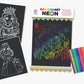 Ratna's RainbowArt Neon Colors Creative Coloring Kit with 20 Sheets and 12 Sketch Pens, 35x27.5cm Sheets - Creative Coloring Fun for All Ages