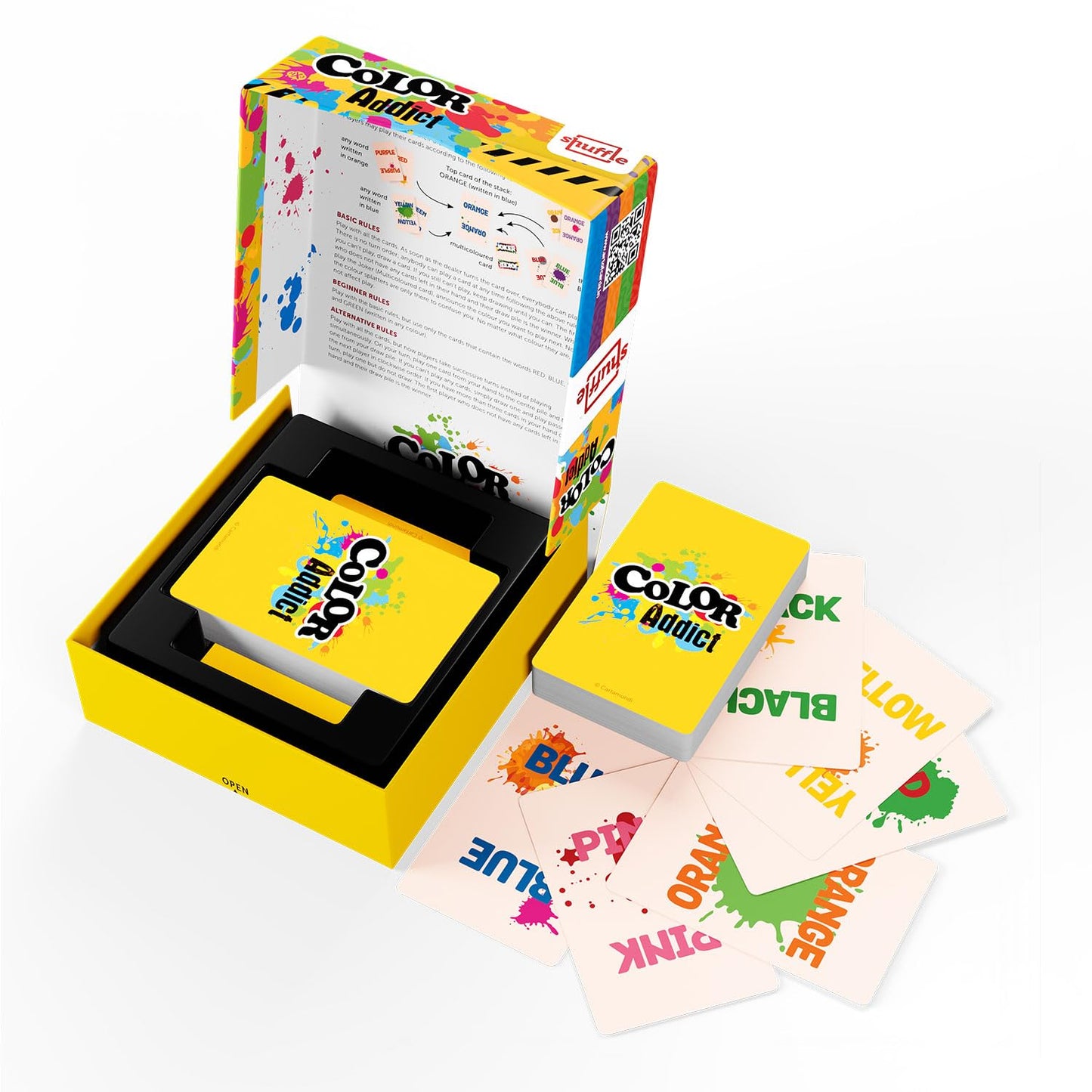Shuffle Color Addict Card Game - 110 Colourful Cards For 2-6 Players, Great Gift For Kids Ages 7+