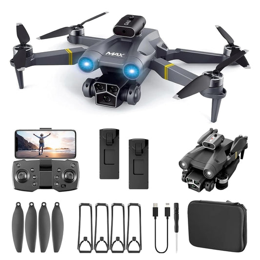 M3 Max Drone with Camera 8K 45 Mins Flight 5GHz Transmission GPS Auto Return Brushless Motor Foldable and 3D Flips Headless Mode Aerial Photography Drone Multicolor