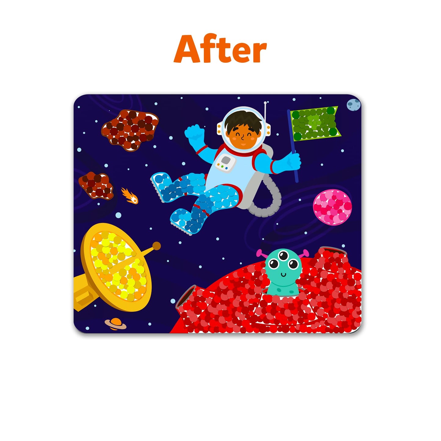 Skillmatics Art Activity - Dot It Outer Space, No Mess Sticker Art for Kids, Craft Kits, DIY Activity, Gifts