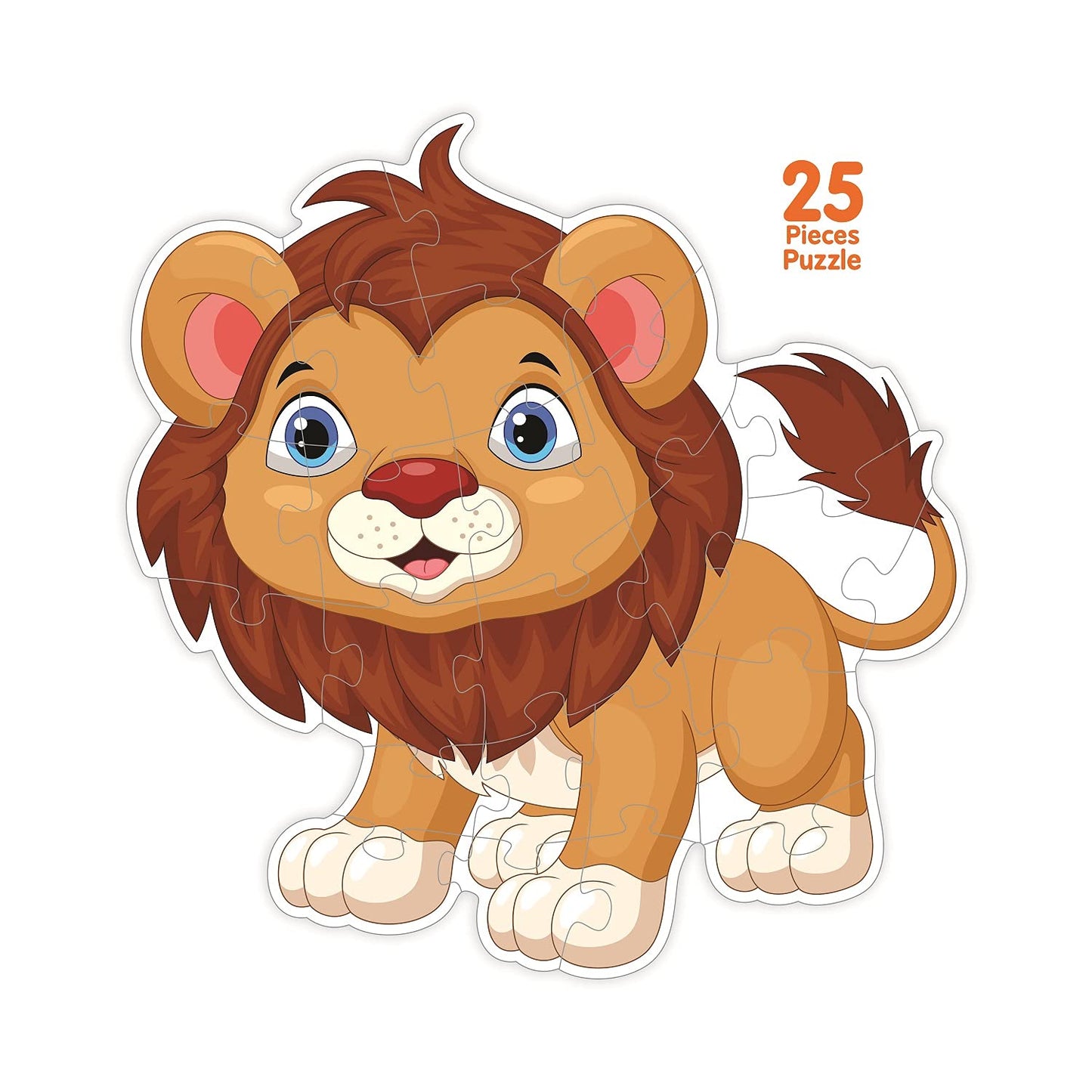 Ratna's My First Big Puzzle Lion 25 Pieces Jigsaw Puzzle for Kids | A Perfect Jumbo Jigsaw Floor Puzzle for Little Hands