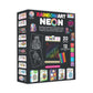 Ratna's RainbowArt Neon Colors Creative Coloring Kit with 20 Sheets and 12 Sketch Pens, 35x27.5cm Sheets - Creative Coloring Fun for All Ages