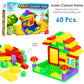 Ratna's Colourz Home Junior Construction Set with Bright & Colorful Interlocking Blocks 60 pcs for Kids to Build Their Own Little Home