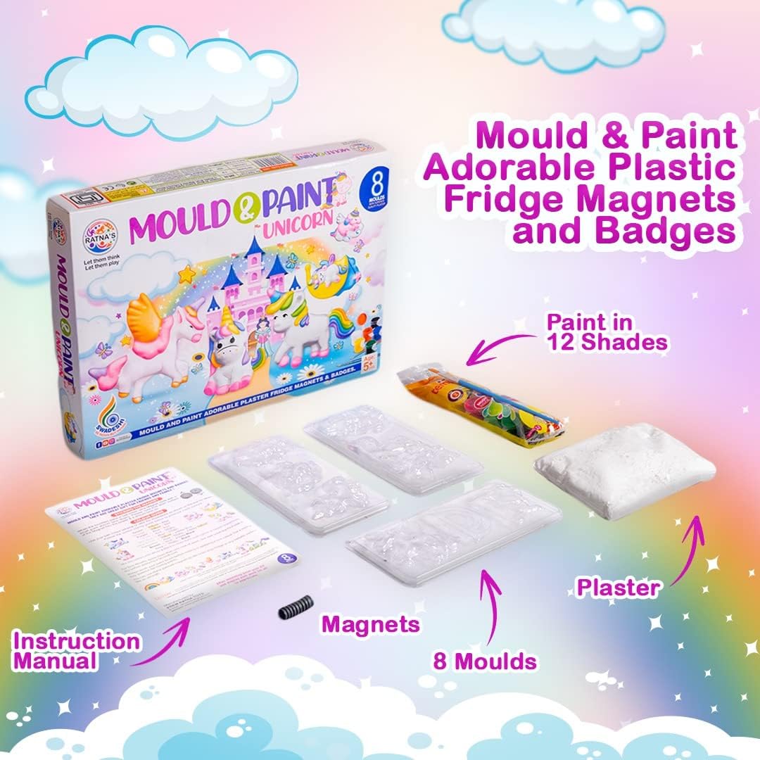 RATNA'S Mould & Paint Unicorn DIY Kit