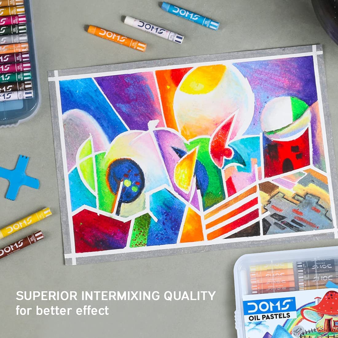 Doms Non-Toxic Oil Pastel Set in Plastic Case

- 25 Shades