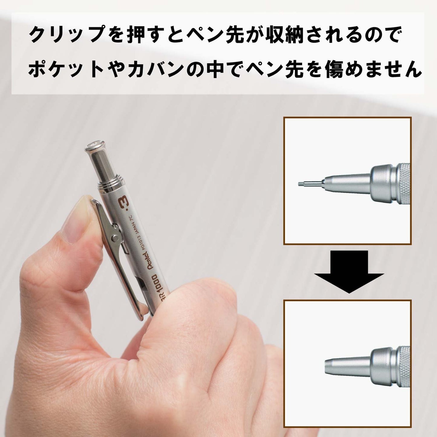 Pentel Graphgear 1000 Drafting Pencil-0.3 Mm|Brown