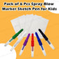 Blow Pens - Magical Coloring Spray Blow Pens for Kids Children, Pack of 6 Pcs Spray Blow Marker Sketch Pen for Kids, Fun Drawing Arts Crafts Colour Pens for Return Gifts