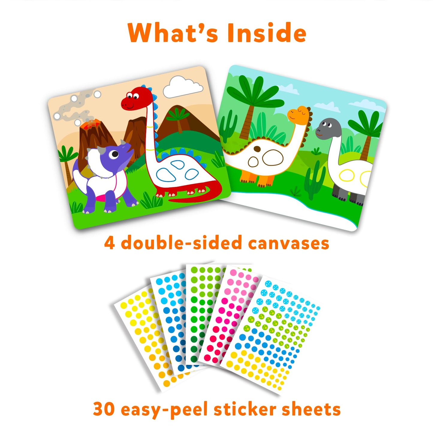 Skillmatics Art Activity - Dot It Dinosaurs, No Mess Sticker Art for Kids, Craft Kits, DIY Activity, Gifts