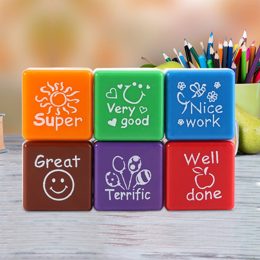 Creative Self Inking DIY Stamp Cute Motivation Diary Stamps DIY Praise for Teacher