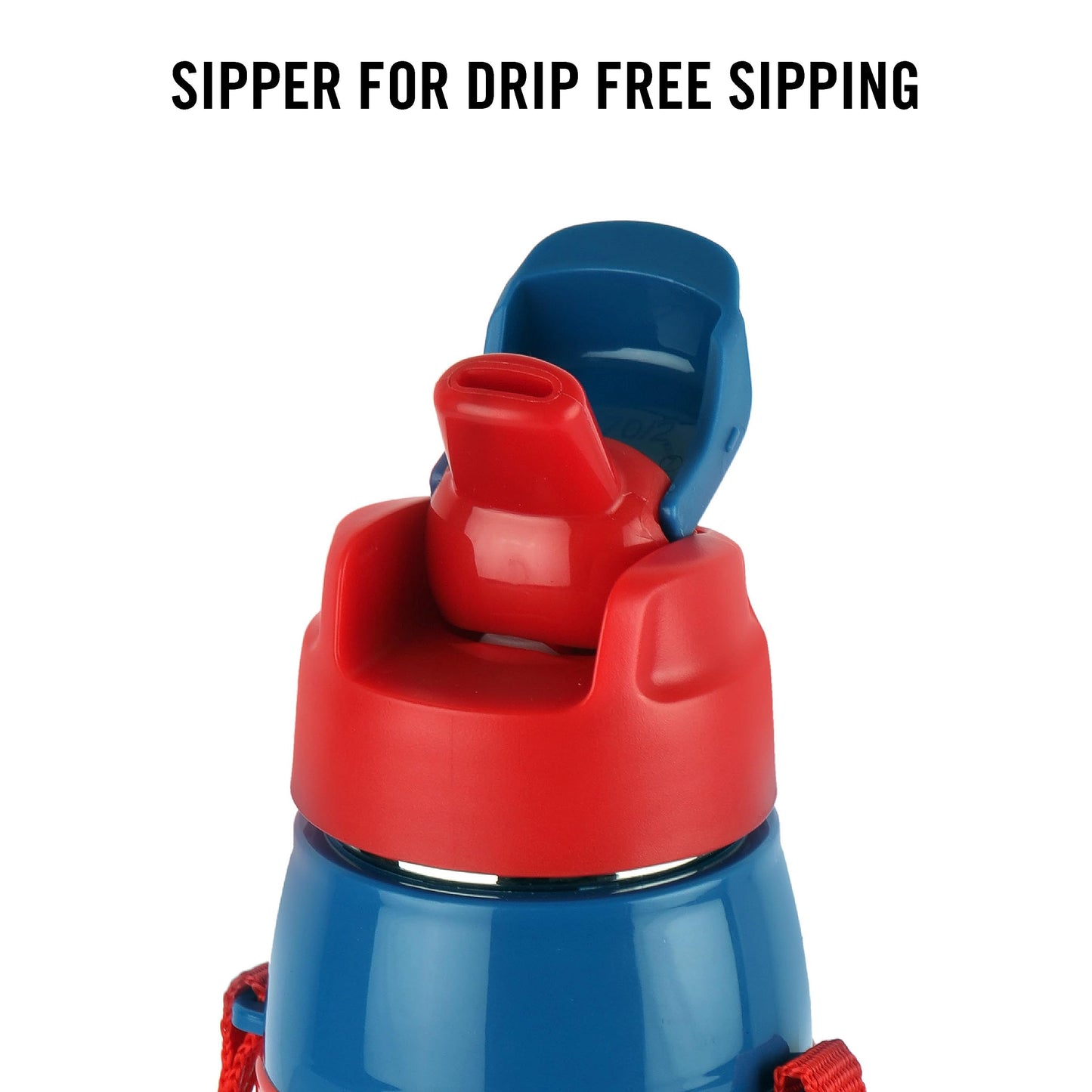 CELLO Puro Steel-X Hydra Kid 400 Water Bottle | PU Insulation | School Bottle | Picnic Bottle | Cold Insulation | Leak Proof | Kids Bottle | Easy to Carry | Spiderman Print | 400ml | Red