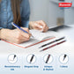 Reynolds Liquiflo 5 Pc's Black I Lightweight Ball Pen With Comfortable Grip for Extra Smooth Writing I School and Office Stationery | 1 mm Tip Size