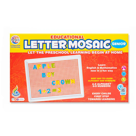 Ratna's Educational Letter Mosaic Senior for Kids. See The Picture, Fix The Alphabet on The Tray & Learn to Speak, Read and Pronounce