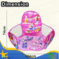 Large Size Ball Pool for Kids, Foldable Square Zoo Ball Pool Play Tent Kids, Playground Tent House with 50 Balls – Ball Pool Game for 2-5 Years Old Kids, Boys, Girls (Mermaid)