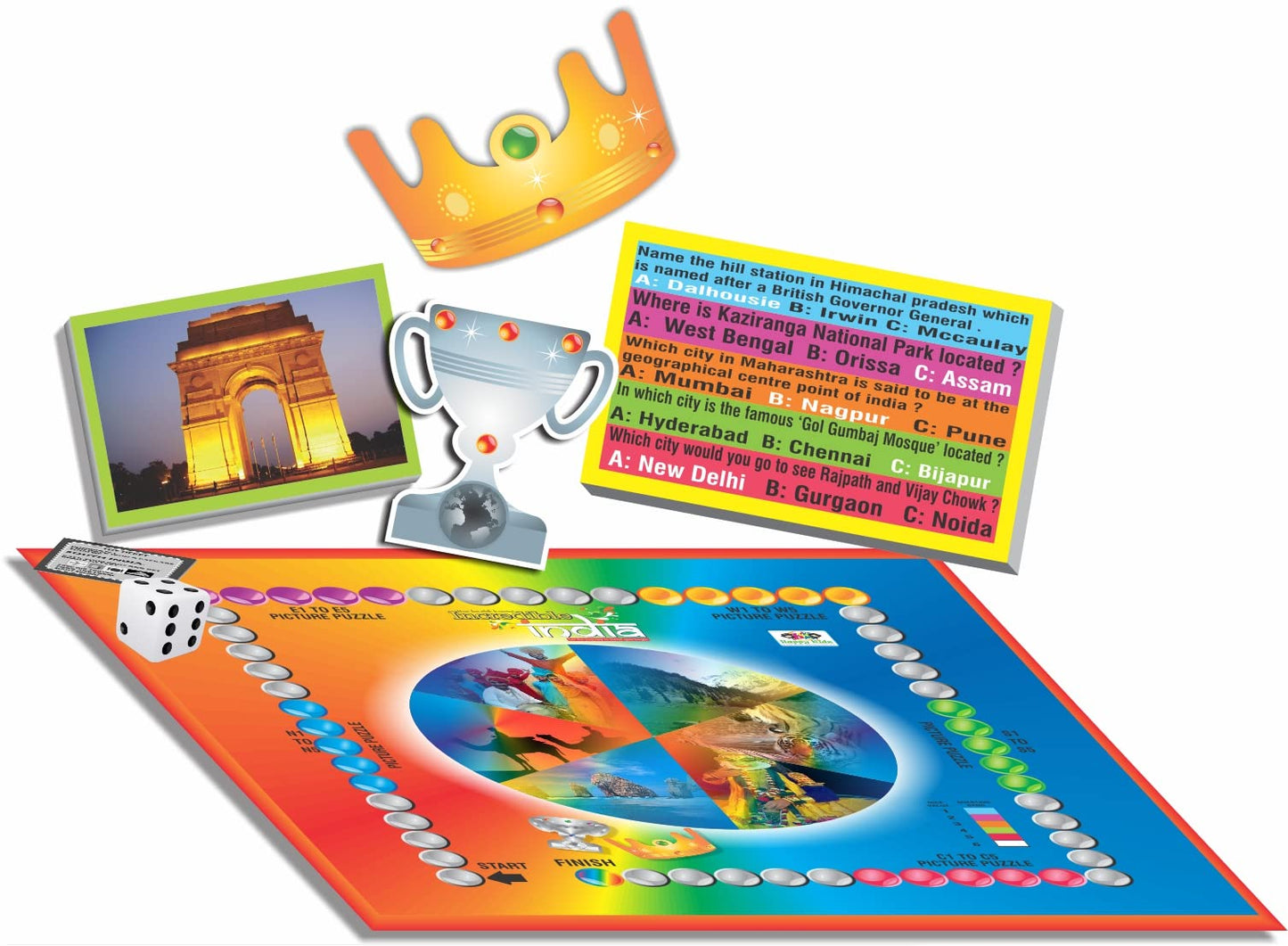 Happy Kidz Educational Board Game Incredible India