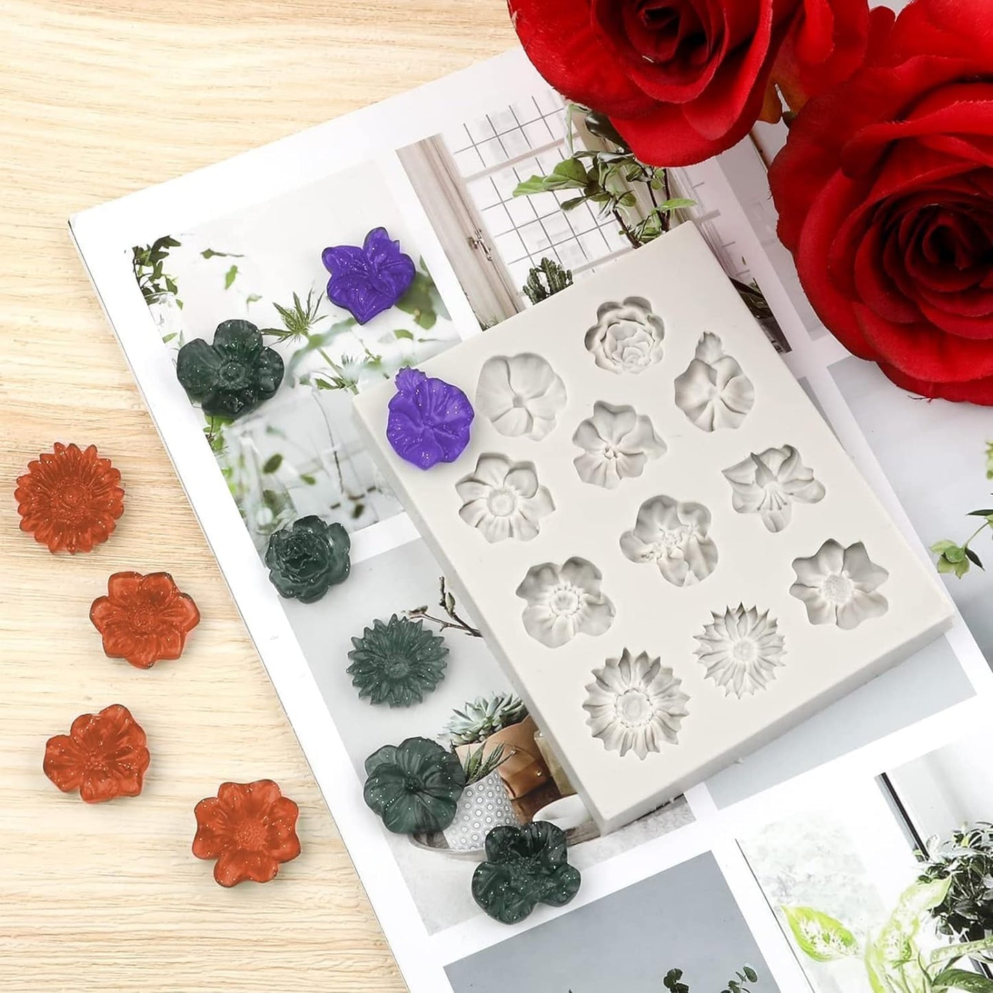 Silicone Mould 11 Cavity Flower Fondant