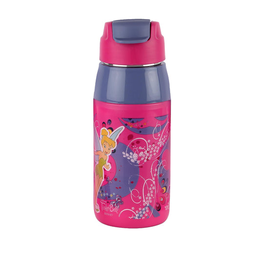 CELLO Puro Steel-X Hydra Kid 400 Water Bottle | PU Insulation | School Bottle | Picnic Bottle | Cold Insulation | Leak Proof | Kids Bottle | Easy to Carry | Tinker Bell | 400ml | Pink