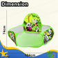 Large Size Ball Pool for Kids, Foldable Square Zoo Ball Pool Play Tent Kids Playground Tent House with 50 Balls – Ball Pool Game for 2-5 Years Old Kids, Boys, Girls (Panda Ball Pool)