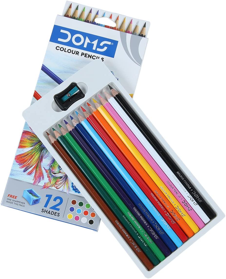Doms Artist Grade Watercolor Water Soluble Colored Pencil Set (Pack of 12)