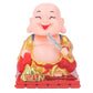 Little Monk Figurine, Solar Chinese Little Buddha Monk Statue, Bring Good Fortune Decoration Ornament, Funny Car Shaking Head Toy, Solar Power Nodding Head Dancing Toy