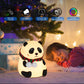 Panda Night Light for Kids- Rechargeable Silicone LED Lamp, 7-Color Changing, Perfect Room Decor & Gift for Toddler, Children, Teens- Cute Valentine's Day Present (Close Eye), Sandal