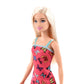 Barbie Doll (11.5 inches) with Colorful Butterfly Logo Print Red Dress & Strappy Heels, Great Gift for Ages 3 Years Old & Up