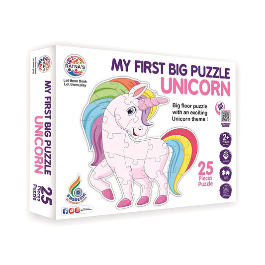 Ratna's My First Big Puzzle Unicorn 25 Pieces Jigsaw Puzzle for Kids | A Perfect Jumbo Jigsaw Floor Puzzle for Little Hands