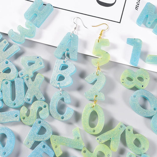 Silicone Mould Alphabet / Earrings