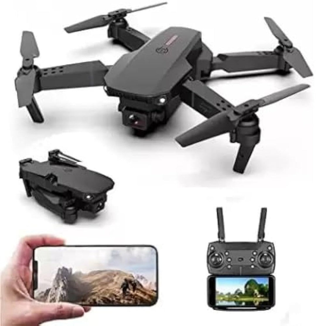 E88 Pro Drone with 4K Camera, WiFi FPV 1080P HD Dual Foldable RC Quadcopter Altitude Hold, Headless Mode, Visual Positioning