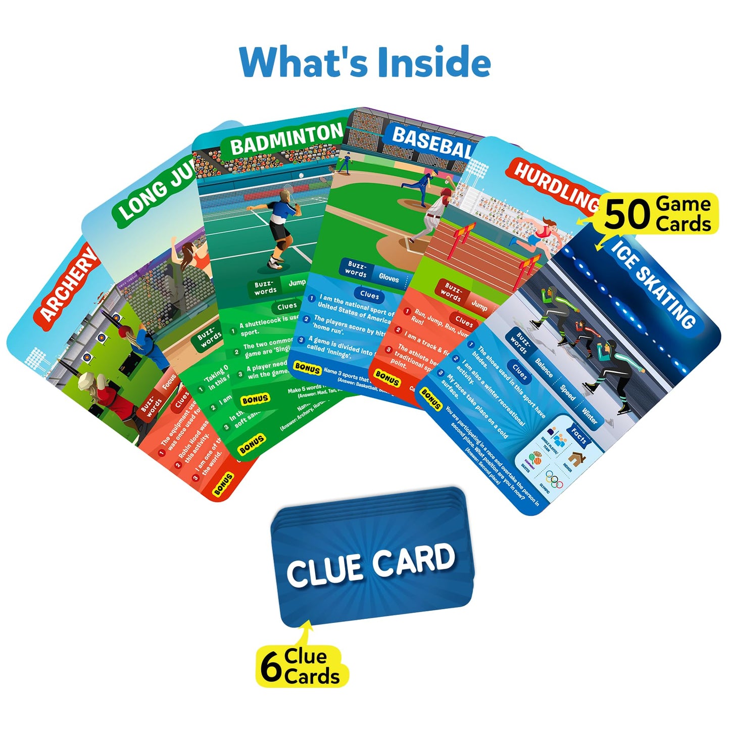 Skillmatics Card Game - Guess in 10 Sports, Perfect for Boys, Girls, Kids, and Families Who Love Board Games and Educational Toys, Travel Friendly, Gifts