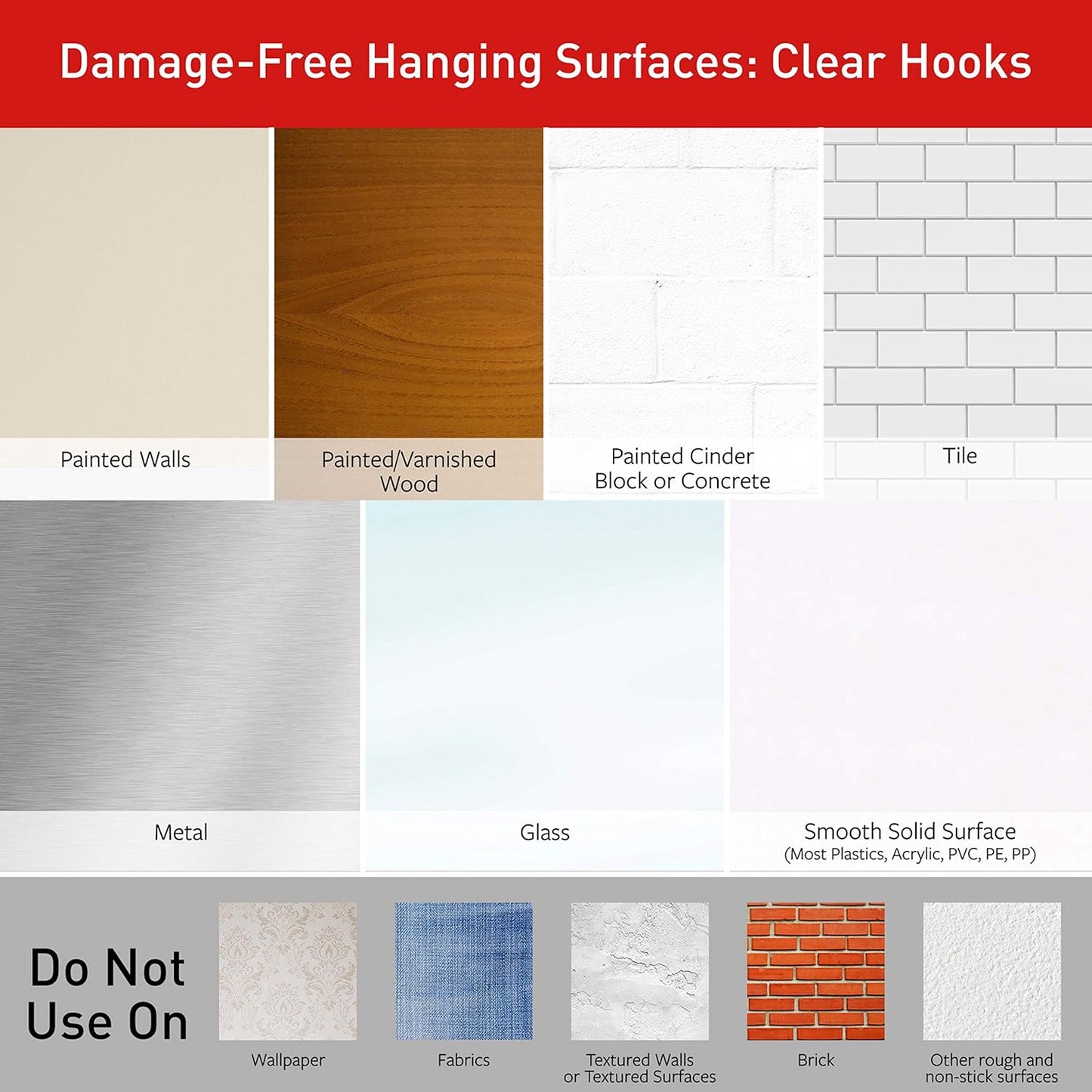 3M Command Small Clear Wire Wall Hooks, Up To 225Gms, Holds Strongly, Reusable, Adhesive Hooks For Wall, Multi-Surface Damage Free Hooks For Hanging Transparent, 3Hooks, 4 Strips - Plastic